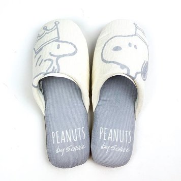 スヌーピー PEANUTS SNモノトーン　スリッパ 中履き アイボリー