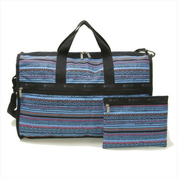 レスポートサック LeSportsac バッグ LARGE WEEKENDER 7185 E193 ラージウィークエンダー 2way ショルダー ボストンバッグ SEA STRIPE BLUE ストライプ柄ブルー系