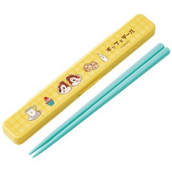 喫茶レトロ チップ＆デール 抗菌 音のならない箸・箸箱セット 箸18cm スケーター ※送料無料(ポスト投函)