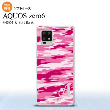 SHG04 SHG04 ZERO6 AQUOS zero6 スマホケース ソフトケース タイガー 迷彩 D ピンク +アルファベット メンズ レディース nk-zero6-tp1165i