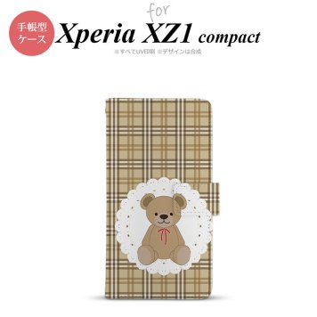 【手帳型 スマホ カバー ケース】【SO02K】【エクスペリア XZ1】手帳型 ケース SO-02K スマホ カバー Xperia XZ1 Compact エクスペリア くま(B) 茶 nk-004s-so02k-dr753【メール便送料無料】