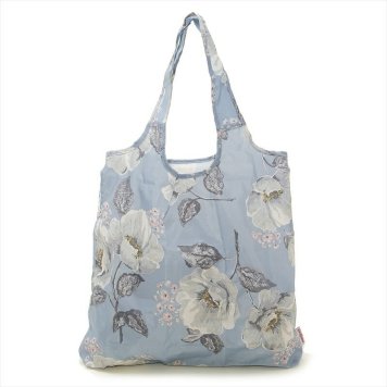 キャスキッドソン Cath Kidston パック トートバッグ エコバッグ 777162 Foldaway Shopper フォルダウェイ ショッパー Grey Blue Wild Poppies 花柄ライトブルー系マルチ