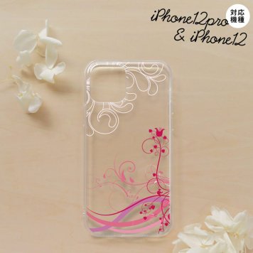 iPhone12/iPhone12pro iPhone12 / iPhone12pro スマホケース ソフトケース 草 ボタニカル ピンク メンズ レディース nk-i12-tp1626