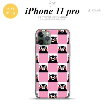 iPhone11Pro iPhone11 Pro スマホケース ソフトケース くまモン スクエア ピンク メンズ レディース nk-i11p-tpkm21