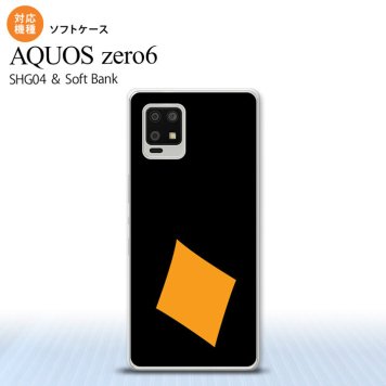 SHG04 SHG04 ZERO6 AQUOS zero6 スマホケース ソフトケース トランプ ダイヤ 黒 オレンジ メンズ レディース nk-zero6-tp545