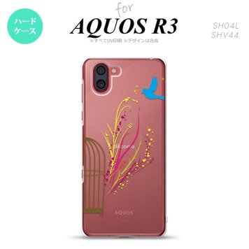 SH-04L SHV44 R3 AQUOS R3 スマホケース カバー 青い鳥 赤 黄 nk-r3-1295