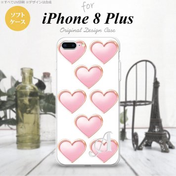 【iPhone8Plus】【スマホケース/スマホカバー】【アイフォン8プラス】iPhone8Plus スマホケース ケース アイフォン8プラス イニシャル ハート（C） 白 nk-ip8p-tp175ini【メール便送料無料】