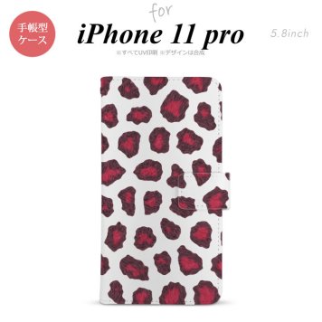 iPhone11Pro iPhone11 Pro 手帳型スマホケース カバー 豹柄 ピンク  nk-004s-i11p-dr028