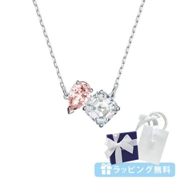 スワロフスキー SWAROVSKI ネックレス ペンダント ローズ ホワイト 二粒 5517115