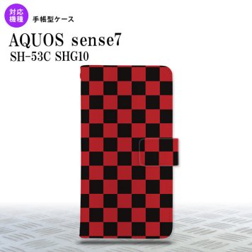 sense7 sense7 手帳型スマホケース カバー スクエア 黒 赤 2022年 11月発売 nk-004s-sens7-dr763