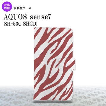 sense7 sense7 手帳型スマホケース カバー ゼブラ 赤 2022年 11月発売 nk-004s-sens7-dr023
