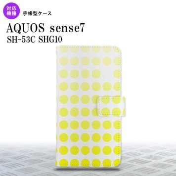 sense7 sense7 手帳型スマホケース カバー 水玉 黄 2022年 11月発売 nk-004s-sens7-dr1371
