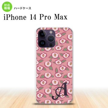 iPhone14 ProMax iPhone14 Pro Max スマホケース 背面ケース ハードケース つばき ピンク +アルファベット 2022年 9月発売 nk-i14pm-1704i