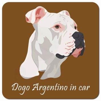 イラスト付 Dog in Car ドゴアルヘンティーノ Aタイプ カーサイン 車 マグネットステッカー 犬 マグネット 強力 13x13cm 正方形 おしゃれ かわいい ドラレコステッカー 安全対策 危険運転 煽り運転 アニマル 動物 犬種別 屋外 防水 屋内
