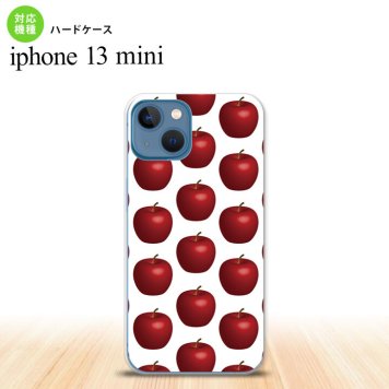 iPhone13mini iPhone13 mini ケース ハードケース りんご 林檎 白 赤  nk-i13m-046