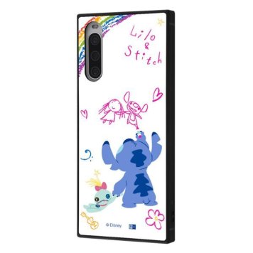 Xperia 10 IV / 『ディズニーキャラクター』/耐衝撃ハイブリッドケース KAKU / 『リロ&スティッチ/落書き』 ※送料無料(ポスト投函)