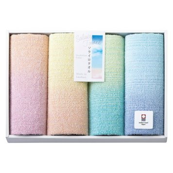 【送料無料・包装無料・のし無料】Solairo Towel(ソライロタオル) 今治産タオル フェイスタオル4P SO4064(A3)ギフト 敬老の日 入学祝い 卒業祝い 就職祝い 結婚祝い 誕生日 出産祝い 引越祝い 香典返し 新盆 初盆 御礼 お中元 内祝い 快気祝い ご挨拶 志 法事