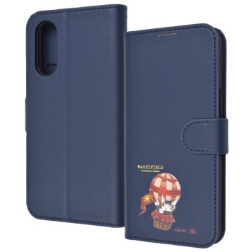 arrows We2 猫のダヤン / 手帳型レザーケース シンプル マグネット / ダヤン_気球 ※送料無料(ポスト投函)