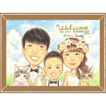 結婚式のプレゼントに、似顔絵のプレゼントはいかがですか。下書き確認あり。修正無料で納得の表情になるまで調整します。 ウェルカムボード 似顔絵 贈り物 ギフト 名入れ 手描き プレゼント 結婚式 記念 婚礼 ウェディング ブライダル カップル 新婦 新郎 両親 名入れ 修正無料 下書き確認 実績多数 宝物 親孝行 似てる 思い出 結婚式 ウェディング 一生もの 家族 サプライズ ハロウィン 卒寿祝い