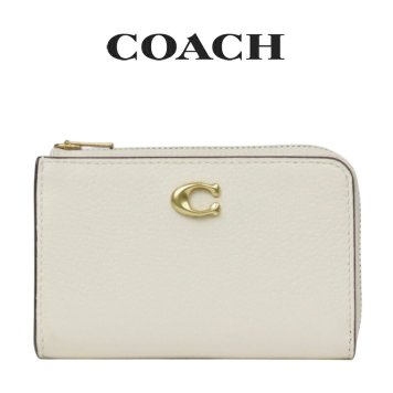 送料無料 コーチ COACH アウトレット 夏のボーナス レディース 小物 キーケース CR513 B4/HA(ブラス×チョーク) ホワイト (プレゼント ブランド カードケース フラグメントケース レザー ジップ 小銭入れ)