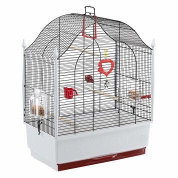 イタリアferplast社製 鳥かご ヴィラ ブラック Villa Gold 鳥籠 ゲージ フルセット カナリア セキセイインコ 小型鳥用