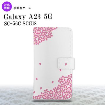 Galaxy A23 GalaxyA23 手帳型スマホケース カバー 桜 濃ピンク 2022年 10月発売 nk-004s-a23-dr1423