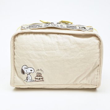 スヌーピー 仕切り沢山ポーチ トラベル アイボリー SNOOPY