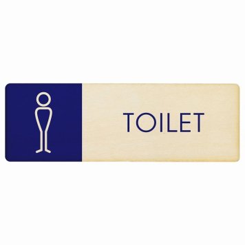トイレ プレート 木製 男 J1 長方形 18x6cm ドア サインプレート ピクトサイン トイレマーク表示 案内 注意 施設 御手洗 TOILET おしゃれ シンプル 安全対策