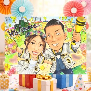 結婚記念日の記念に、家族の幸せな瞬間を似顔絵に残しませんか。 似顔絵 ギフト ウェルカムボード 贈り物 手描き 名入れ プレゼント 結婚記念日 挙式 ウェルカムボード 記念 お祝い 友人 友達 同僚 家族 カップル 下書き確認 名入れ 修正無料 宝物 似てる 一生もの そっくり 一生もの 宝物 ウェディング 結婚式 喜ばれる ブライダルギフト おしゃれ お祝いの品 節目 カラフル