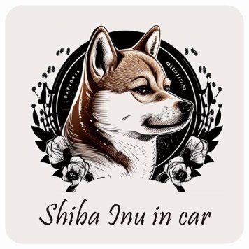ドッグ イラスト付 カーステッカー 犬 Dog in Car 柴犬 Aタイプ セーフティサイン 犬種別 正方形 13x13cm シール リア あおり運転対策 Dog Sticker 屋外 屋内 防水 かわいい おしゃれ 安全対策 カーサイン