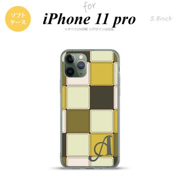 iPhone11Pro iPhone11 Pro スマホケース ソフトケース パッチワーク ミックスA 黄 +アルファベット メンズ レディース nk-i11p-tp1671i
