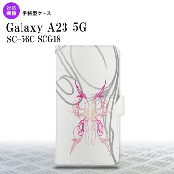 Galaxy A23 GalaxyA23 手帳型スマホケース カバー ピンスト 白 ピンク 2022年 10月発売 nk-004s-a23-dr1246