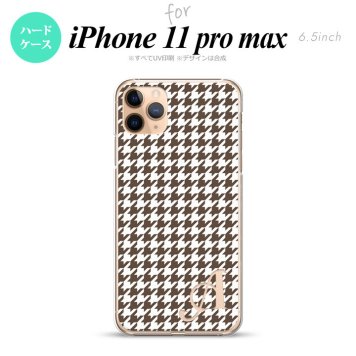 iPhone11ProMax iPhone11pro max スマホケース ハードケース 千鳥 格子 小 茶 白 +アルファベット メンズ レディース nk-i11pm-911i