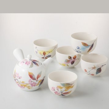 凛花 茶器揃 陶器 美濃焼 やきものの里から、暮らしを贈ります。　ギフト 食器 セット テーブルウェア