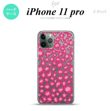 iPhone11Pro iPhone11 Pro スマホケース ハードケース 豹柄 B ピンク クリア メンズ レディース nk-i11p-891