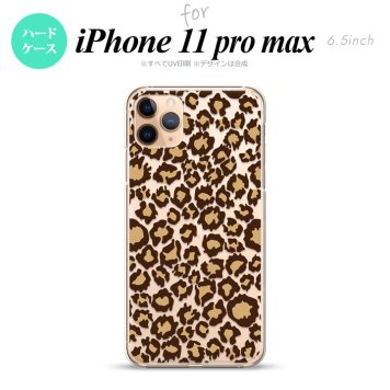 iPhone11ProMax iPhone11pro max スマホケース ハードケース 豹柄 B 茶 クリア メンズ レディース nk-i11pm-897