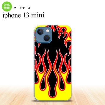 iPhone13mini iPhone13 mini ケース ハードケース ファイヤー 炎 黒 黄  nk-i13m-1301