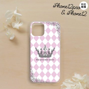 iPhone12/iPhone12pro iPhone12 / iPhone12pro スマホケース ソフトケース 王冠 ピンク メンズ レディース nk-i12-tp1451