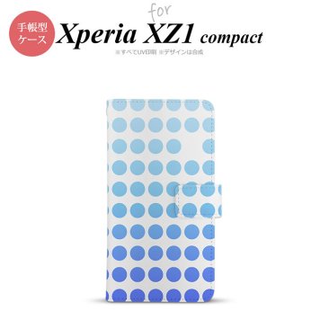 【手帳型 スマホ カバー ケース】【SO02K】【エクスペリア XZ1】手帳型 ケース SO-02K スマホ カバー Xperia XZ1 Compact エクスペリア 水玉 青 nk-004s-so02k-dr1376【メール便送料無料】
