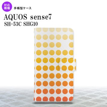 sense7 sense7 手帳型スマホケース カバー 水玉 オレンジ 2022年 11月発売 nk-004s-sens7-dr1372