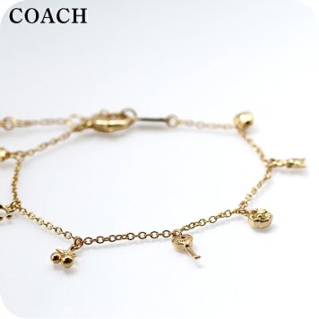 コーチ ブレスレット レディース ブランド COACH チャーミング チャーム シグネチャー チェーン 557551GLD710 ゴールド アクセサリー