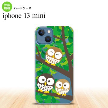 iPhone13mini iPhone13 mini ケース ハードケース フクロウ C 緑  nk-i13m-1094