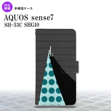 sense7 sense7 手帳型スマホケース カバー はさみ 黒 2022年 11月発売 nk-004s-sens7-dr1346