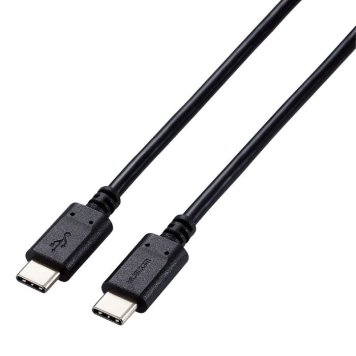 エレコム 【メール便での発送商品】Type-Cケーブル USB-C → USB-C 充電/データ転送用 PD対応 最大100W 5A USB2.0 ブラック U2C-CC5PC20NBK
