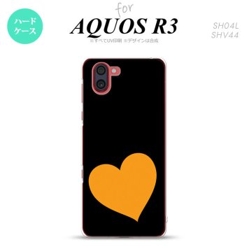 SH-04L SHV44 R3 AQUOS R3 スマホケース カバー トランプ ハート 黒 オレンジ nk-r3-546