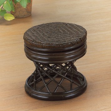今枝商店 Romantic Rattan 回転スツール ロー【沖縄・離島配達不可】 S67B