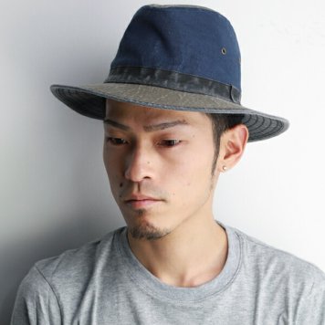 メンズ ハット サハリハット 帽子 ダメージ加工 紺 ネイビー系 サファリハット カメラマンハット 紳士帽子 アルペンハット フェス バケットハット プレゼント 通販 ミリタリーハット 誕生日 おしゃれ アウトドア 登山 男性 メンズハット ぼうし 父の日