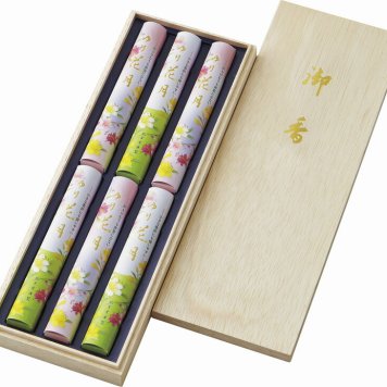 春の贈り物便り御香ゆり花月6入 孔官堂 線香（ゆり花月）（約17g）×6