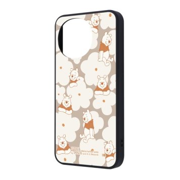 AQUOS sense9 / ディズニー / maru 衝撃吸収 バンパー ハイブリッドケース / プーさん_花柄 ※送料無料(ポスト投函)