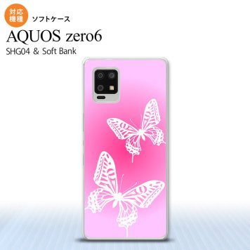 SHG04 SHG04 ZERO6 AQUOS zero6 スマホケース ソフトケース 蝶 ピンク メンズ レディース nk-zero6-tp855